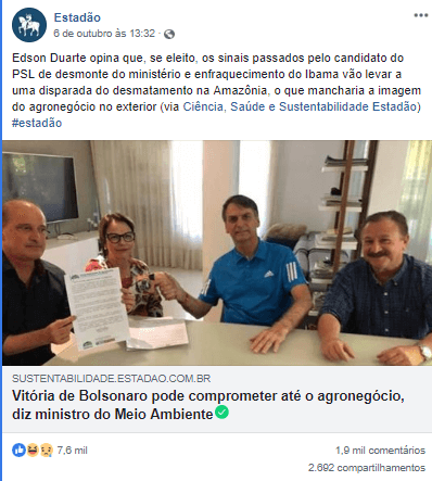 imagem eleicoes 2018 debate meio ambiente redes sociais destaque estadao